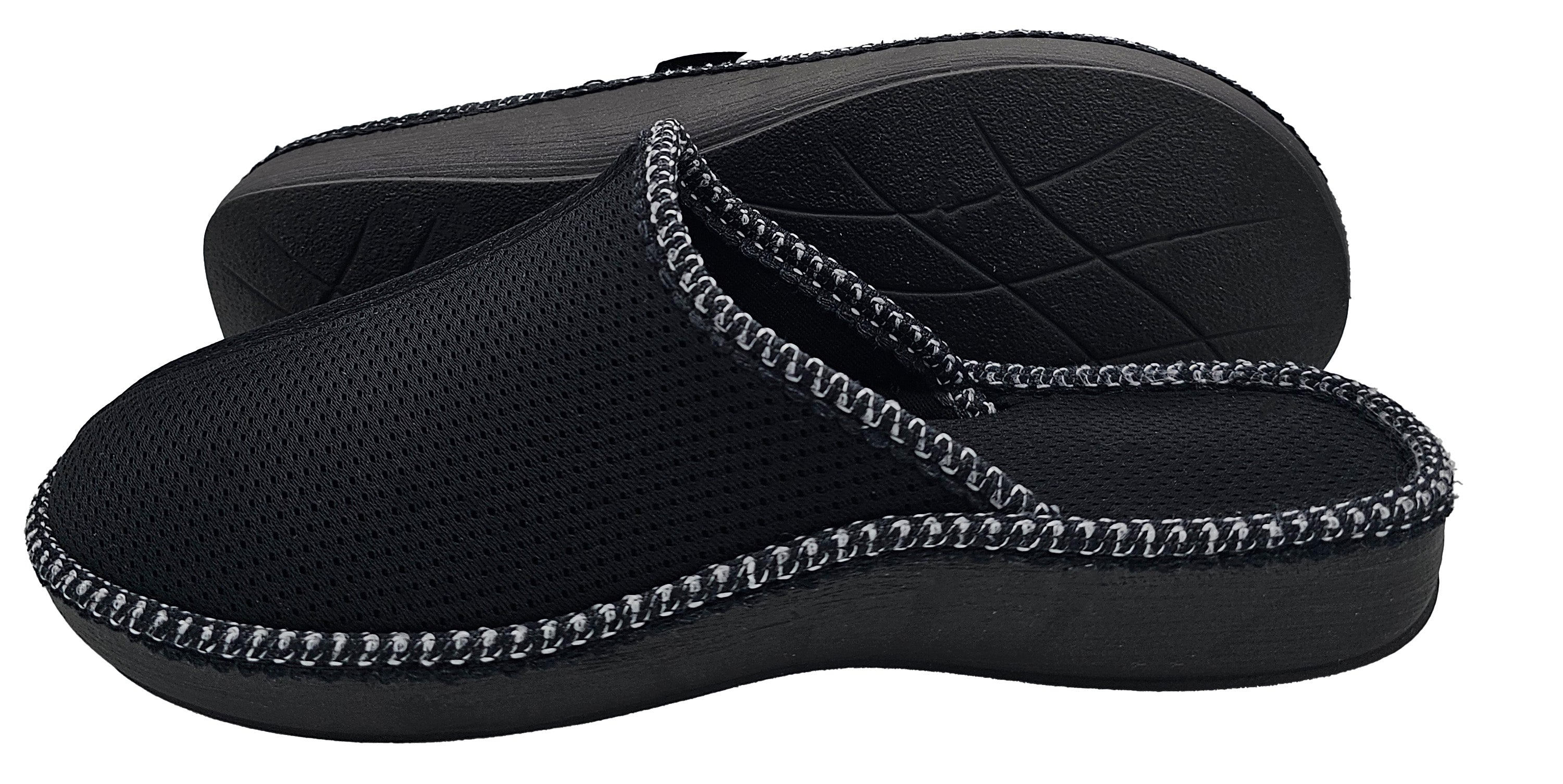 3D Mesh Slippers - Black