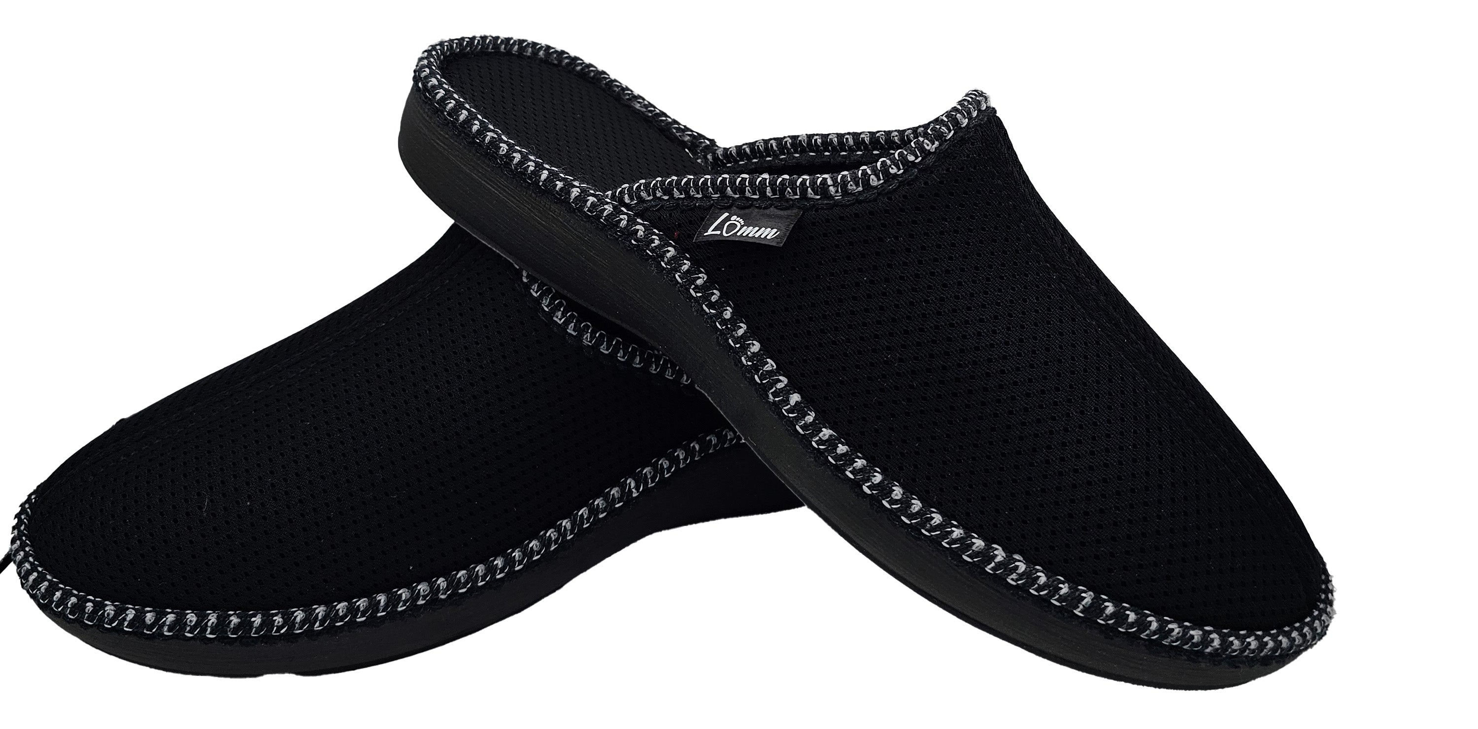 3D Mesh Slippers - Black